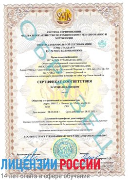 Образец сертификата соответствия Грязовец Сертификат OHSAS 18001